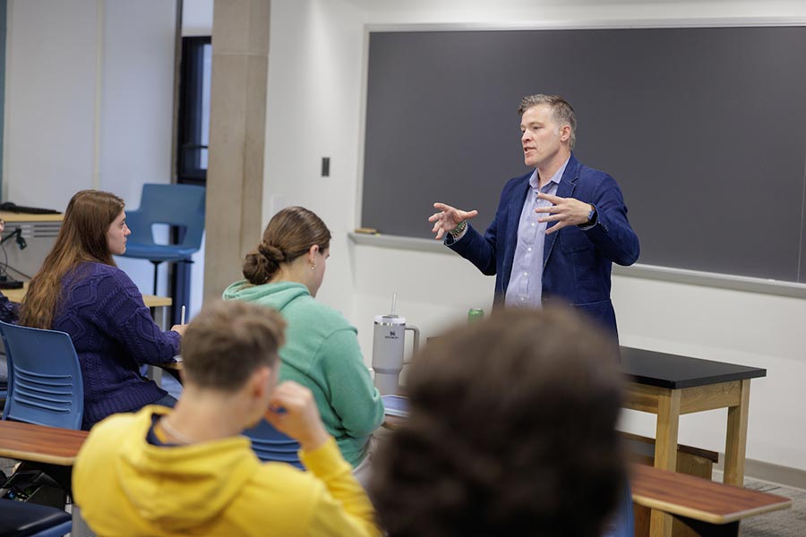 Teaching in classroom