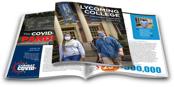The 2020 Fall issue of the Lycoming College Magazine