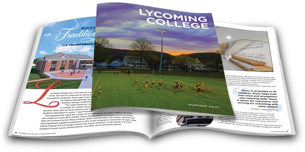 The 2021 summer issue of the Lycoming College Magazine
