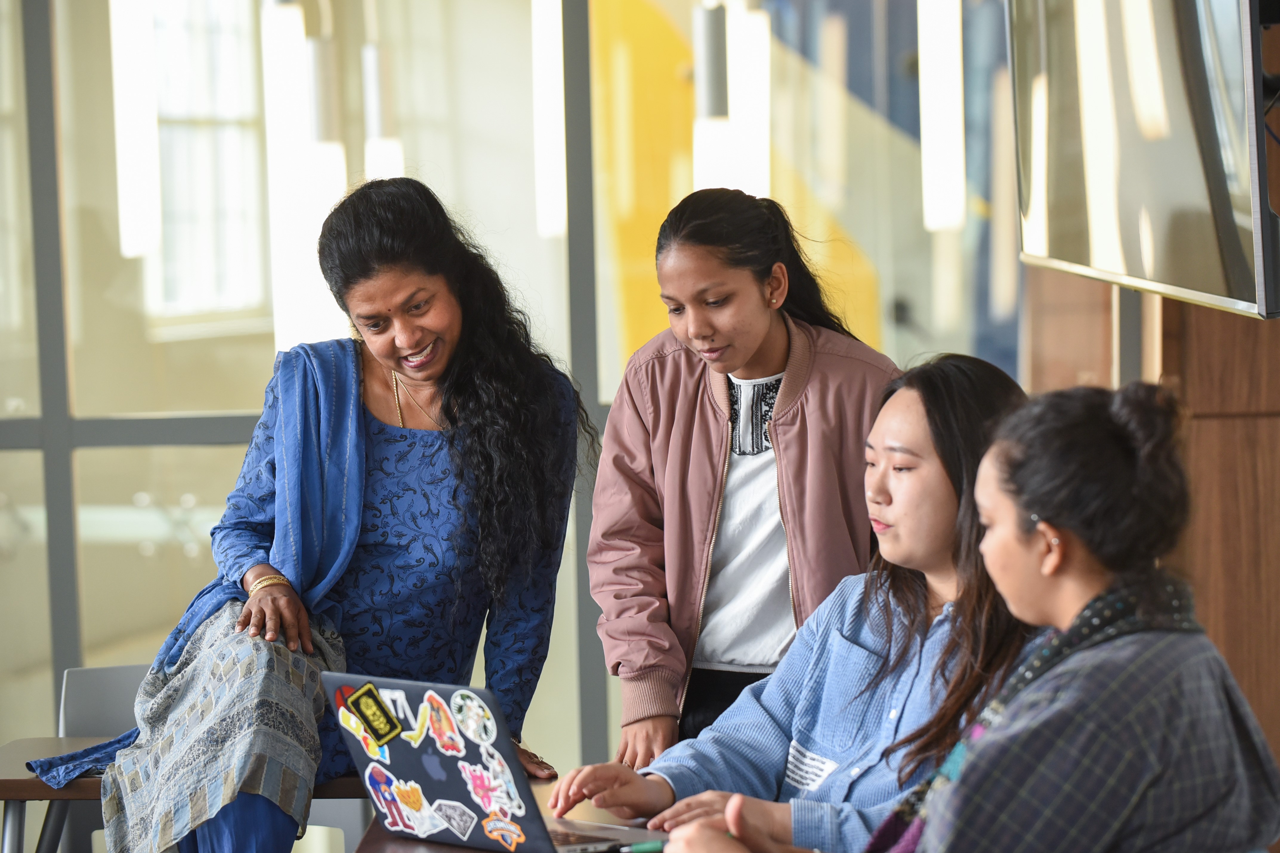 International Advisor with students