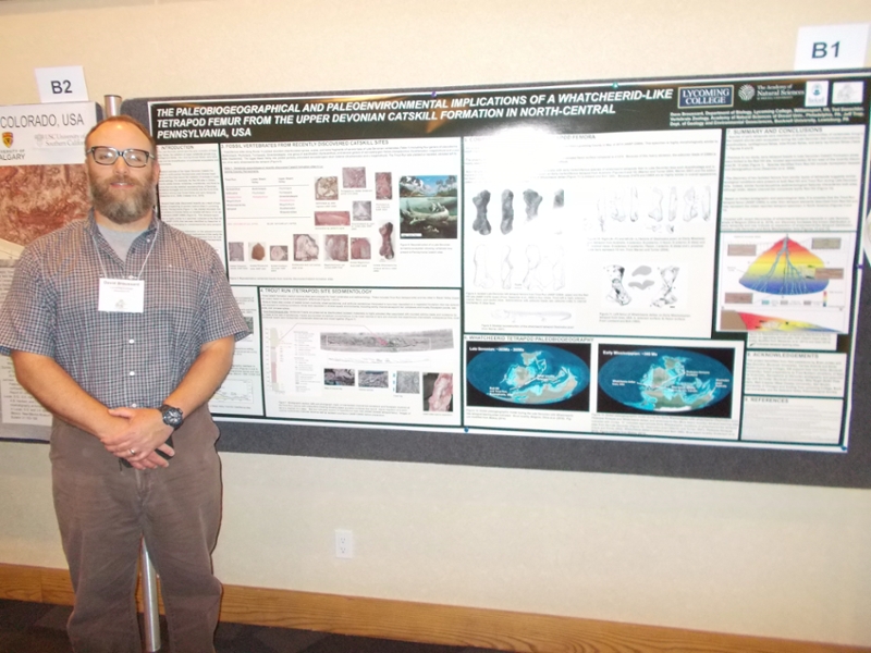 Broussard presents research at the annual meeting of the Society of Vertebrate Paleontology in Calgary, Alberta, Canada.