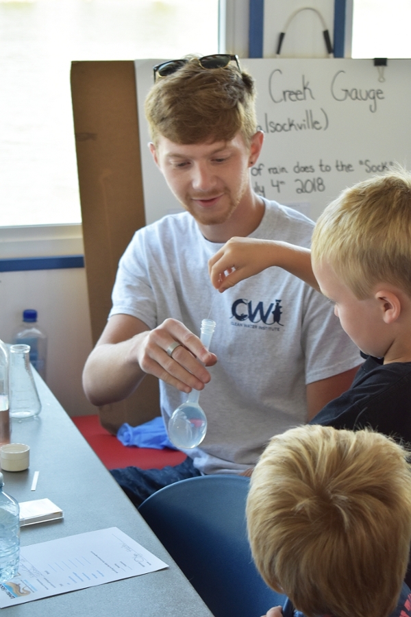 Lycoming’s Clean Water Institute provides educational workshop, water testing aboard the Hiawatha