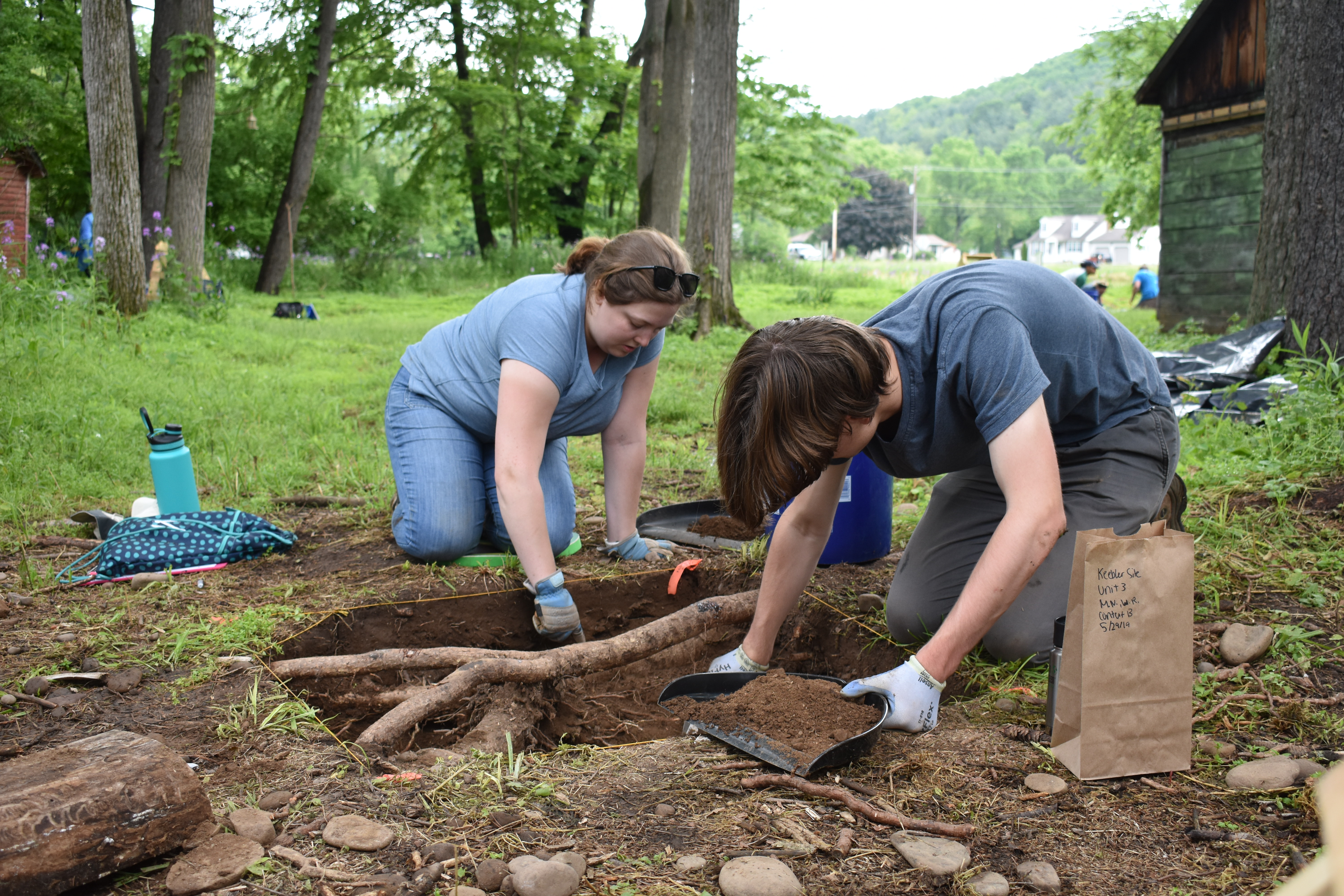 Lycoming College students dig through the Archaeological Field School