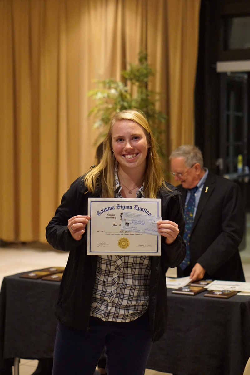 Chemistry student honored at national convention for research
