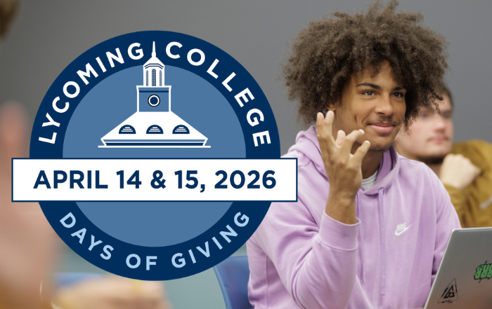 Lycoming College’s Days of Giving, April 14 & 15, 2026